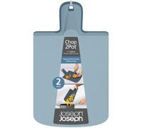 Joseph Joseph Planche à découper Chop2Pot Plus pliable avec poignée – Lot de 2 bleu ciel