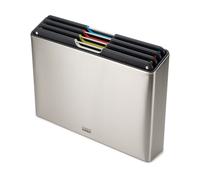 Joseph Joseph - Planche à découper Folio Steel - 4 pièces en inox, étui inox, antidérapantes