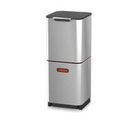 Poubelle de cuisine Tri Sélectif TOTEM Compact Joseph Joseph 40 L Inox