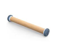 Joseph Joseph PrecisionPin - Rouleau à pâtisserie avec 4 Anneaux d'épaisseur Ajustables, Anti-Adhérent, pour pizza, biscuits, pâte, en Bois de hêtre, Bleu pastel