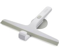 Joseph Joseph EasyStore Raclette de douche mince avec crochet de rangement, accessoires de douche, blanc/gris