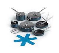 Joseph Joseph - Batterie de cuisine SPACE 45086 - Set 6 pièces bleu, poignées pliables inox