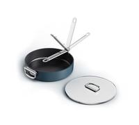 Joseph Joseph Space Sauteuse 28cm avec Couvercle, Poignée Pliable, Gain de Place, Induction & Four, Céramique