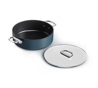 Joseph Joseph Space Sauteuse Profonde 28cm avec Couvercle, Poignée Pliable, Gain de Place, Induction & Four, Céramique
