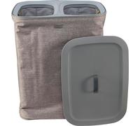 Joseph Joseph – Panier à linge Tota 50003 – 90 L, couvercle, sacs coton amovibles – Gris