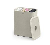 Joseph Joseph Tota- Trio Panier de séparation du linge de 90 litres avec couvercle, 3 sacs de lavage amovibles avec poignées - Beige
