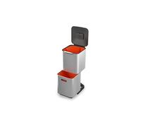 Joseph Joseph - Totem Compact unité de Séparation des Déchets et de Recyclage - 40 litres - Acier Inoxydable, Pierre