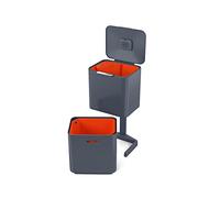 Joseph Joseph Totem Max - Poubelle de cuisine pour le tri et le recyclage des déchets, avec composteur intégré et filtre à charbon actif remplaçable, capacité de 60 litres, Graphite