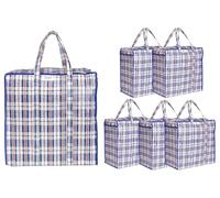 Josephine Osthoff Carton Déménagement - Sacs de Rangement Unisex Résistants et Imperméables, 75L, Charge 20 kg, Fermeture Éclair, Bleu, Paquet de 6