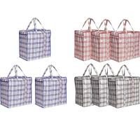 Josephine Osthoff Sac de rangement 75L, jusqu'à 20 kg, Assortis, lot de 9 | Sac de déménagement et sac à linge avec fermeture éclair, déperlant, pliable, 50x50x30 cm, 9 sacs Assortis