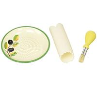 josko Produits 2722 Aroma Râpe Set Râpe Set, 3 unités, Céramique, Jaune, Assiettes Assiettes 12,8 x 12,8 x 2 cm