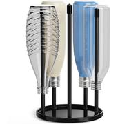 Josmimic Support de Bouteilles pour SodaStream - Égouttoir Premium en céramique avec bac d’égouttage pour 5 Bouteilles SodaStream Crystal | Emil Noir