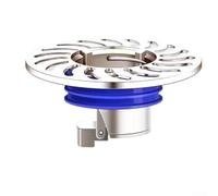 Jotekonoby Dispositif anti-refoulement en laiton pour la gestion des eaux usées de douche et de salle de bain, anti-odeur, drainage rapide avec récupérateur de cheveux, 7 cm (argenté)