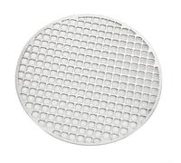 Jotekonoby Grille de barbecue en acier inoxydable, grille fine pour petits aliments, grille de cuisson portable en plein air, filet de barbecue rond de camping, plaque de cuisson robuste (26 cm)