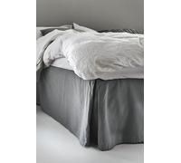 Jotex Couleur Jupon de lit Coton Bio, Hauteur 45 cm, Gris foncé, 160 x 200 cm