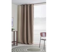 JOTEX Shadow Eyelet Rideau occultant à œillets (1 pièce) Marron Clair 140 x 220 cm