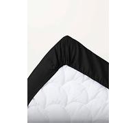 Jotex Zack Drap-Housse en Coton Bio certifié GOTS avec élastique - Noir, 140 x 200 cm
