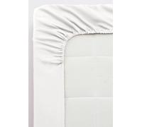 Jotex Zack - Drap-Housse en Satin de Coton Biologique - 100% Satin de Coton Bio de qualité supérieure - Certifié GOTS - avec élastique - Blanc - 160 x 200 cm