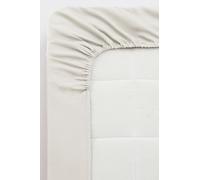 Jotex Zack - Drap-Housse en Satin de Coton Biologique - 100% Satin de Coton Bio de qualité supérieure - Certifié GOTS - avec élastique - Beige - 120 x 200 cm