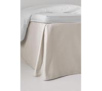 Jotex Zack Satin Tour de lit à Volants 100% Coton Bio de qualité supérieure Hauteur 45 cm Beige 160 x 200 cm