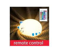 Jouet cadeau d'anniversaire pour enfants lumière de nuit LED chat mignon animal silicone doux chambre bébé nuit G