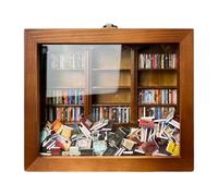 Jouet De Bibliothèque À Secouer Vitrine 3D À Livres Secouable Et Boîtes | Ornement De Bibliothèque Secouable En Bois Cabinet À Secouer Portable Fidget Pour Maison