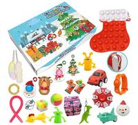 Jouet De Noël Pour Enfant, Calendrier De L'Avent, Compte À Rebours, 24 Jours, Antistress Sensoriel, Boule De Poussée, Paquet Cadeau, 2021