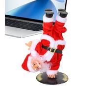 Jouet de Père Noël dansant,Statue de Père Noël dansant | Jouet de Père Noël chantant rotatif inversé électrique - Figurine de père noël amusante, accessoires de scène de vacances d'hiver pour biblioth