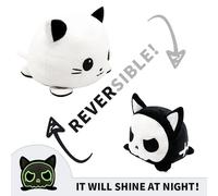 Jouet doudou chat réversible lumineux