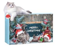 Jouet pour chat interactif 2025-24 jours pour Noël | Soulagement de l'ennui pour chats, jeu pour la configuration de festival à la maison, développement des compétences pour un cerveau