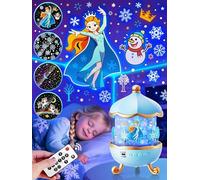 Jouet Reine des Neiges, 16 Films & 15 Musiques Projecteur Ciel Etoile, Rotation 360° & Timer Veilleuse Enfant, La Reine des Neiges Cadeau Fille 3 Ans 4 Ans 5 Ans Anniversaire, Decoration Chambre