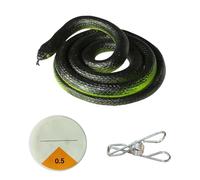 Jouet serpent farce réaliste de 120 cm, figurine d'animal avec clip de corde, accessoire de farce effrayante, article de décoration de fête d'horreur, pour adultes, poisson d'avril, Halloween, fête