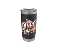Joueur de bingo amusant - Bingo Flamingo Gobelet isotherme en acier inoxydable double paroi
