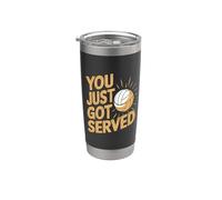 Joueur de volleyball amusant « You Just Got Served » Gobelet isotherme en acier inoxydable double paroi