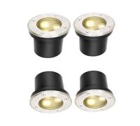 JOUFNING 4PCS 3W Lampe Jardin Enterré - Spot Encastrable Rond Exterieur, Projecteur Encastré Étanche IP67, 300 Lumen Lampe D'éclairage De Jardin Extérieur, pour Lampe(Warm White,3W(12V))
