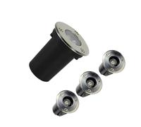 JOUFNING 4Pcs Lumière Jardin Enterré - Spots Encastrés Extérieurs 1W, Éclairage Paysager Au Sol, Étanches IP67, LED Basse Tension, pour Terrasse, Escalier Ou Pelouse(Red,24V)