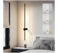 JOUFNING Applique Murale Allongée - Luminaire LED Linéaire Moderne pour Intérieur, Applique Noire pour Salon, Chambre Et Couloir(100cm)