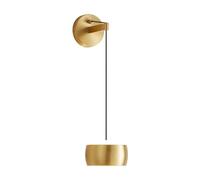 JOUFNING Applique Murale LED 12W - 3 Couleurs, Température Réglable, Lampe Murale Décorative Moderne en Laiton, Luminaire pour Salon, Chambre, Couloir, Escalier(Gold)