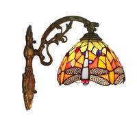 JOUFNING Applique Style Tiffany, Applique Baroque en Vitrail, Applique Murale Col De Cygne Vintage Industrielle, Lampe De Chevet D'intérieur, pour Salon, Chambre, Bureau, Bar(A)