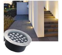 JOUFNING Lampe Jardin Enterré - Spot Encastrable LED Exterieur, Projecteurs LED Encastrés Extérieurs Étanches IP67, Projecteurs De Sol À LED Extérieurs AC85-265V(Blue Light,18 W)