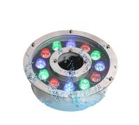 JOUFNING Lumière LED Submersible - Spot Encastrable Exterieur, Éclairage De Paysage À LED en Acier Inoxydable Étanche IP68, Éclairage De Bassin À LED À Trou Central 12V