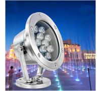 JOUFNING Lumière LED Submersible - Spot Encastrable Exterieur Étanche IP68, Éclairage Extérieur pour Bassin, Éclairage Paysager Basse Tension 12V(Yellow,18W)