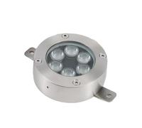 JOUFNING Lumière LED Submersible - Spot Encastrable Exterieur, Lampes Fines 24 V CC pour Bassin Et Fontaine, Étanche IP68, en Acier Inoxydable, pour Aquarium, Jardin(White,6W(DC12V))