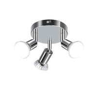 JOUFNING Plafonnier De Cuisine, Spots Encastrés en Fer avec Longue Tige, Éclairage Industriel LED Orientable pour Couloir, Éclairage Intérieur De Bar À Intensité Variable(White,3-Head Spotlight)