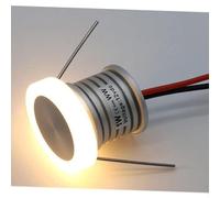 JOUFNING Projecteur LED Paysager 1 W - Lampe À Faisceau LED 12 V CC, Mini Spot Encastré Anti-éblouissement, Micro-Ouverture Encastrée De 25 Mm, pour Éclairage De Placard De Chambre(Red)