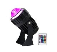 JOUFNING Projecteur LED Rotatif 10 W, Éclairage Paysager Au Sol, Éclairage Extérieur Enterré Étanche IP66, Projecteur Mural, pour Fêtes, Panneaux D'affichage Et Bâtiments | RGB+remote control,110-230V