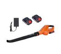 joukares Souffleur de feuilles sans fil, batterie 21 V avec chargeur, léger, 5 vitesses, souffleur électrique puissant, pour l'entretien de la pelouse, patio, intérieur orange
