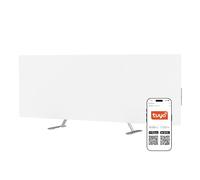 JOULE Production Chauffage Infrarouge Éco Premium 700W - Panneau Chauffant Intelligent avec Thermostat & WiFi, verre économe en énergie, mural ou sur pied, écologique, design moderne, Blanc