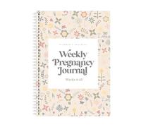 Journal hebdomadaire de grossesse, livre de souvenirs, planificateur de mémoire de 21,6 x 28,9 cm avec invites guidées, carnet de suivi, carnet de grossesse avec couverture robuste, planificateur pour
