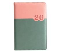 Journal quotidien 2026, 360 pages lignées, agenda en, D | Marque mensuelle colorée, 8, 46 x 5, 7 pouces; Carnet de notes quotidien en cuir à couverture souple pour la